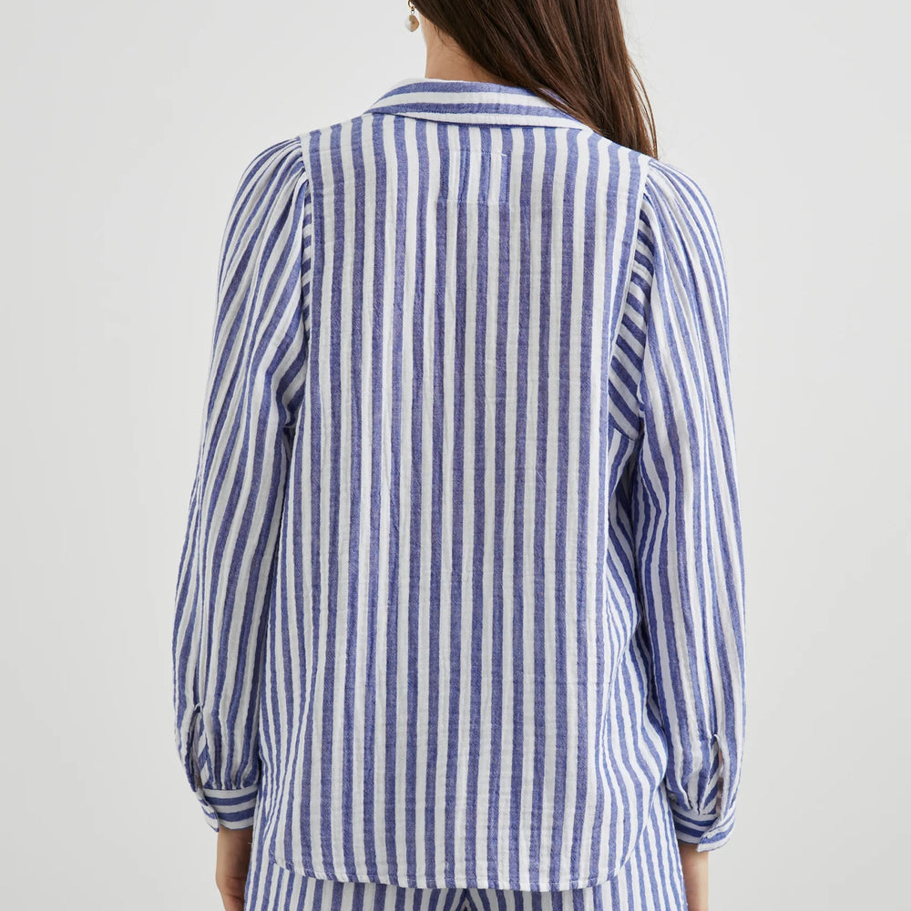 Back view of the Anacapa Stripe Lo Shirt by Rails