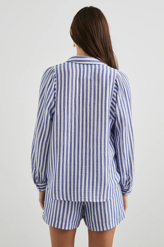 Back view of the Anacapa Stripe Lo Shirt by Rails