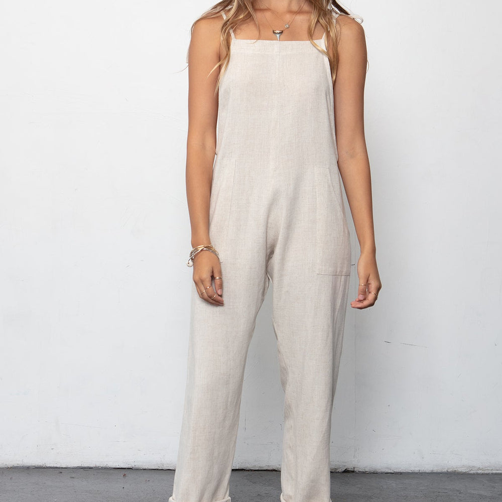 Stillwater's Some Beachy Overalls in the color Natural