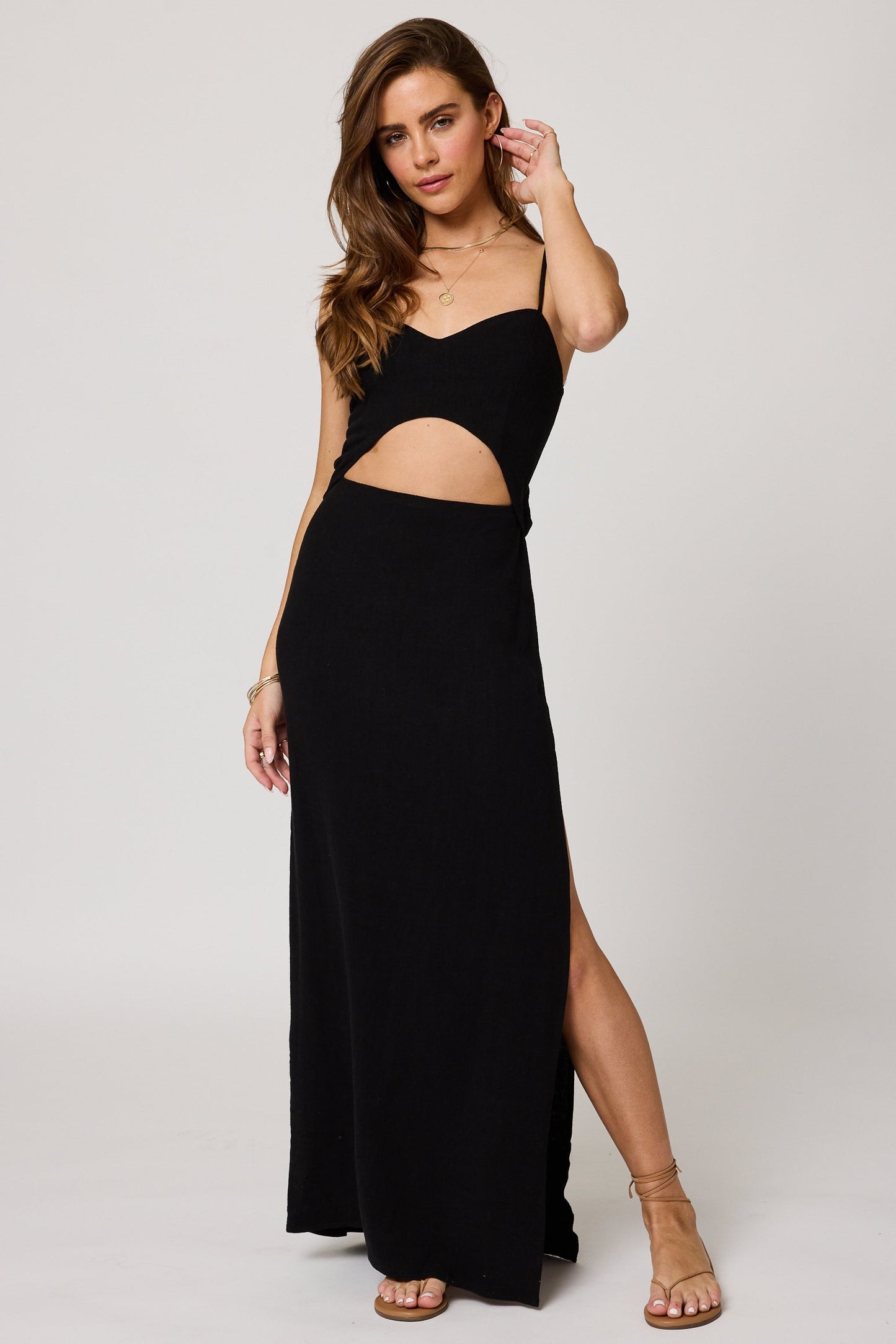 Stillwater's Il Mare Maxi Dress in the color Black