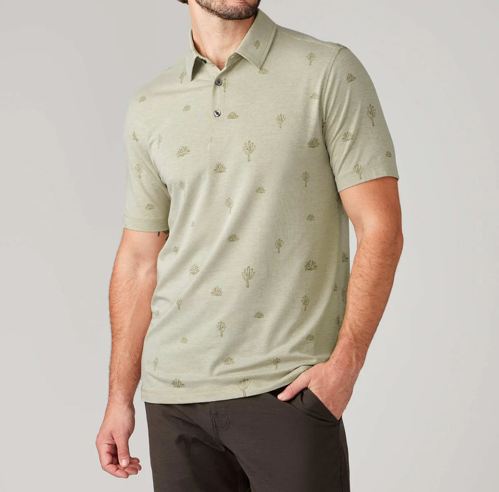 The Light Ballast Oak Printed Astoria Polo by LINKSOUL