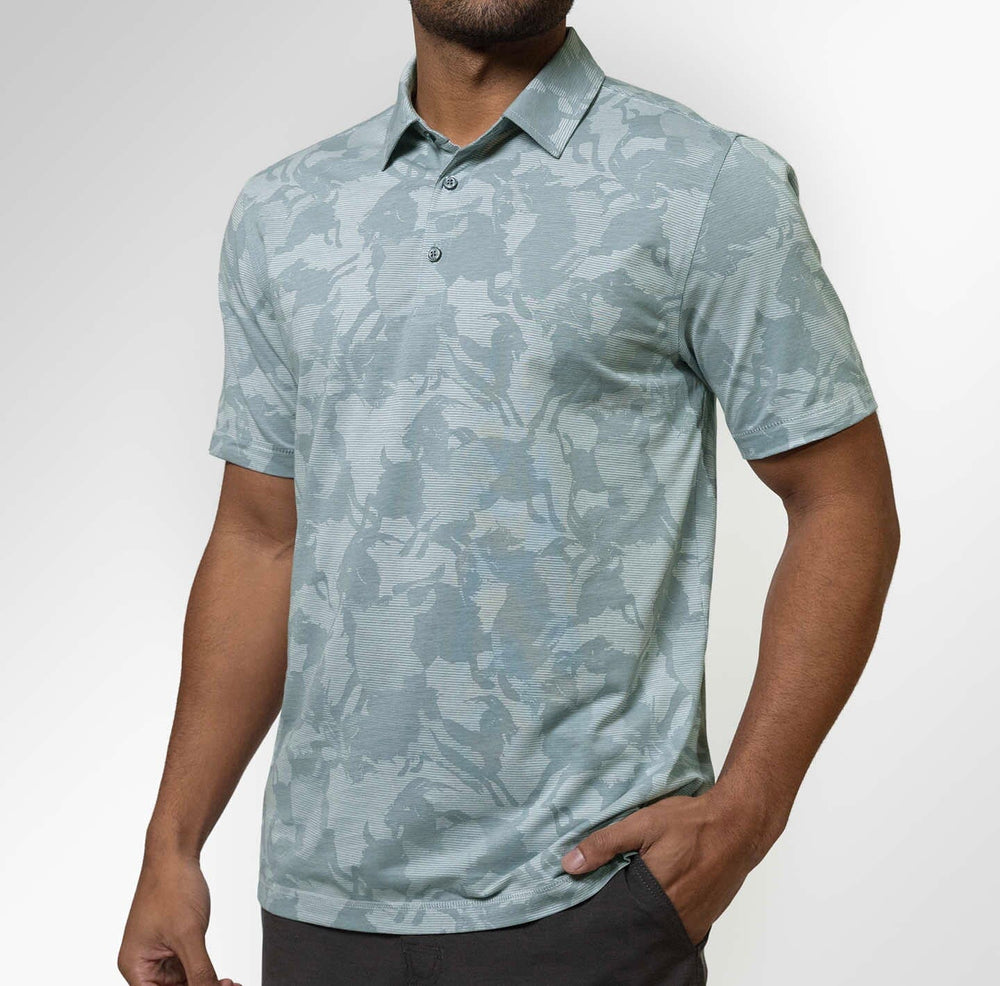 The Silver Goat Camo Printed Astoria Polo by LINKSOUL