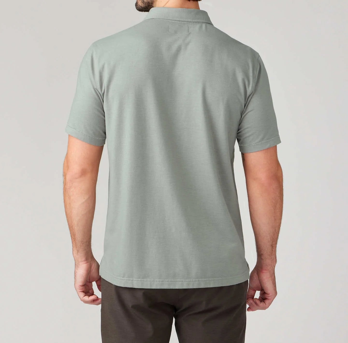 Back view of the Anchor Pacific Seawool Polo by LINKSOUL