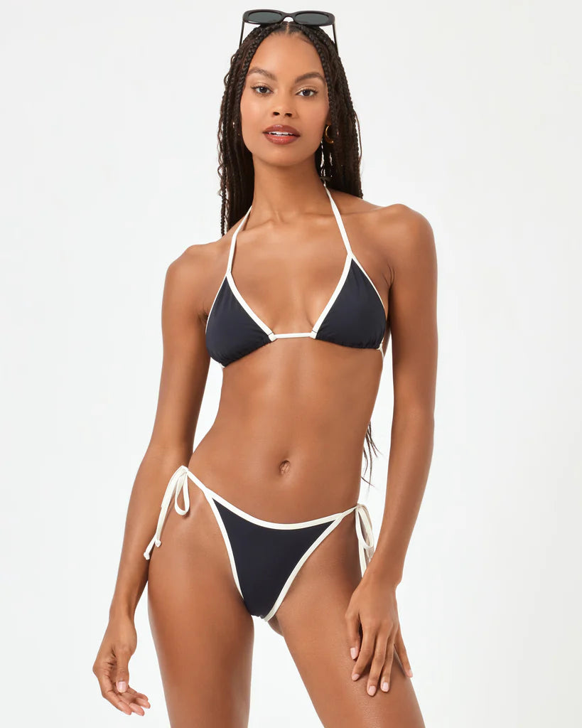 LSPACE Levy Bikini Bottoms in the colors Black/Cream