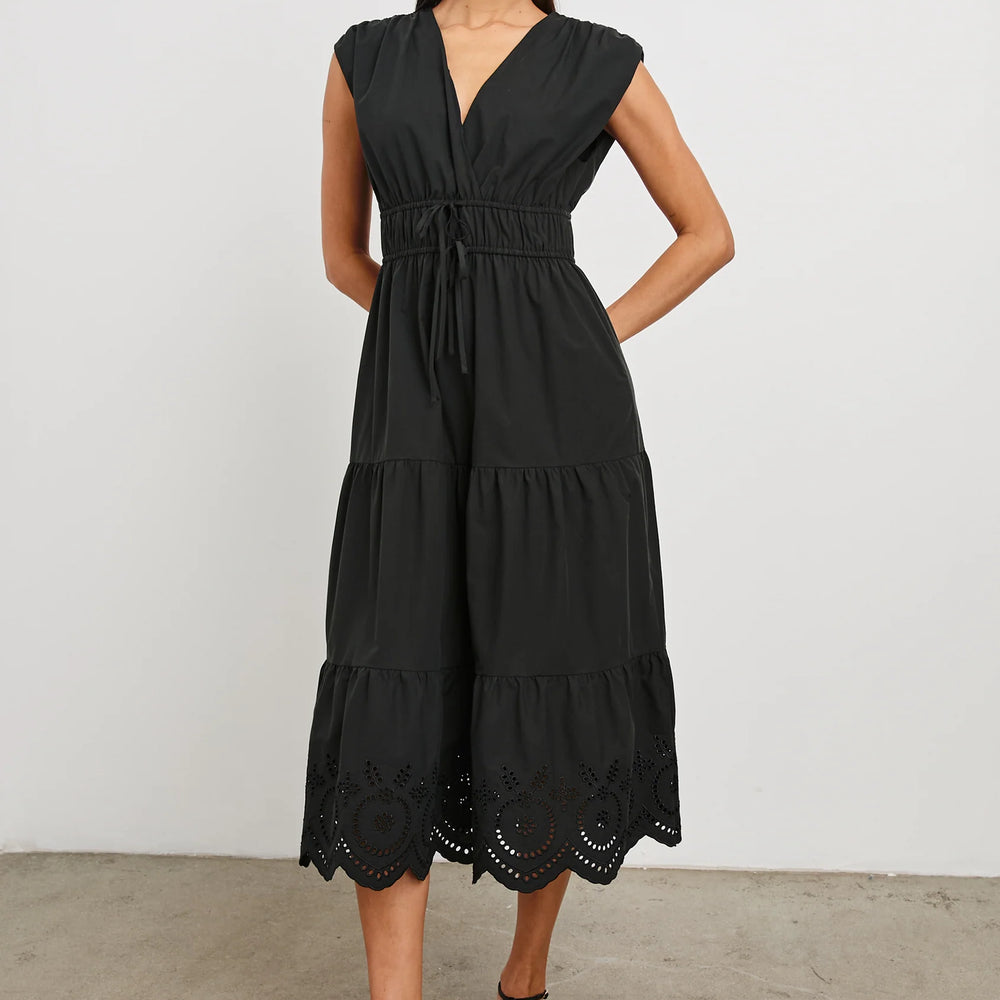 The Black Eyelet Lucia Midi Dress by Rails at Harbour Thread.