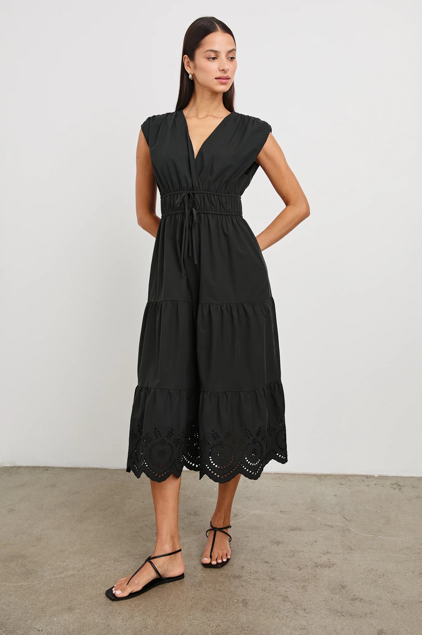 The Black Eyelet Lucia Midi Dress by Rails at Harbour Thread.