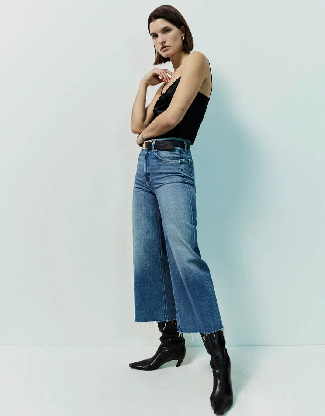 The Vintage Indigo Lyra Wide Leg Crop Women's Jeans by Citizens Of Humanity