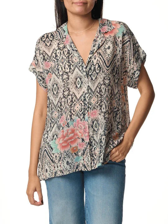 The Laiya Button Up Top by Johnny Was