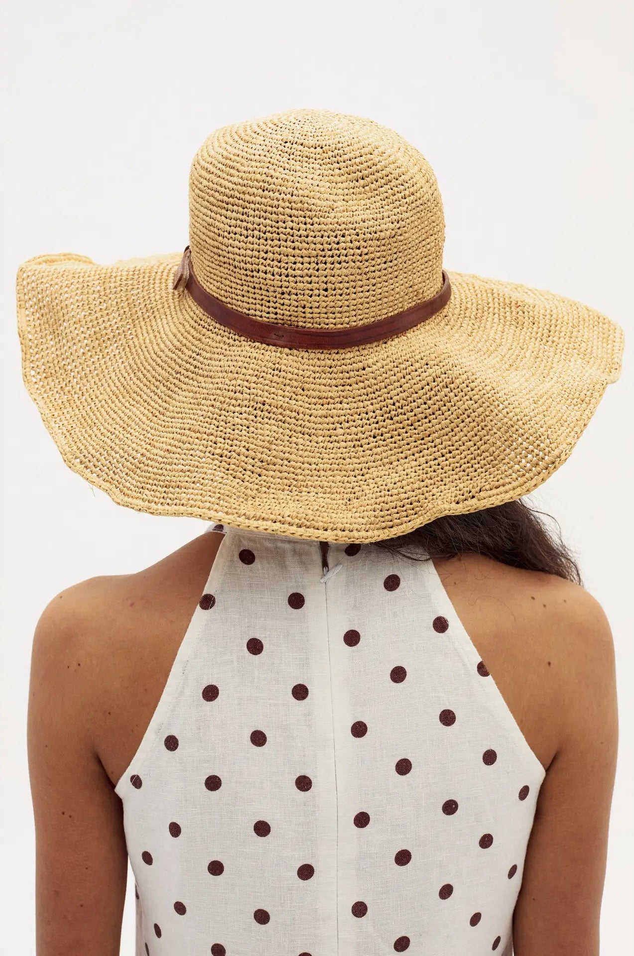 Brown polka dot dress