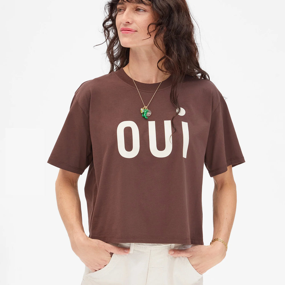 Say Oui to this short sleeve t-shirt from Clare V. It offers casual cool style for any day of the week. Find it now at Harbour Thread boutique in St. Pete, FL!