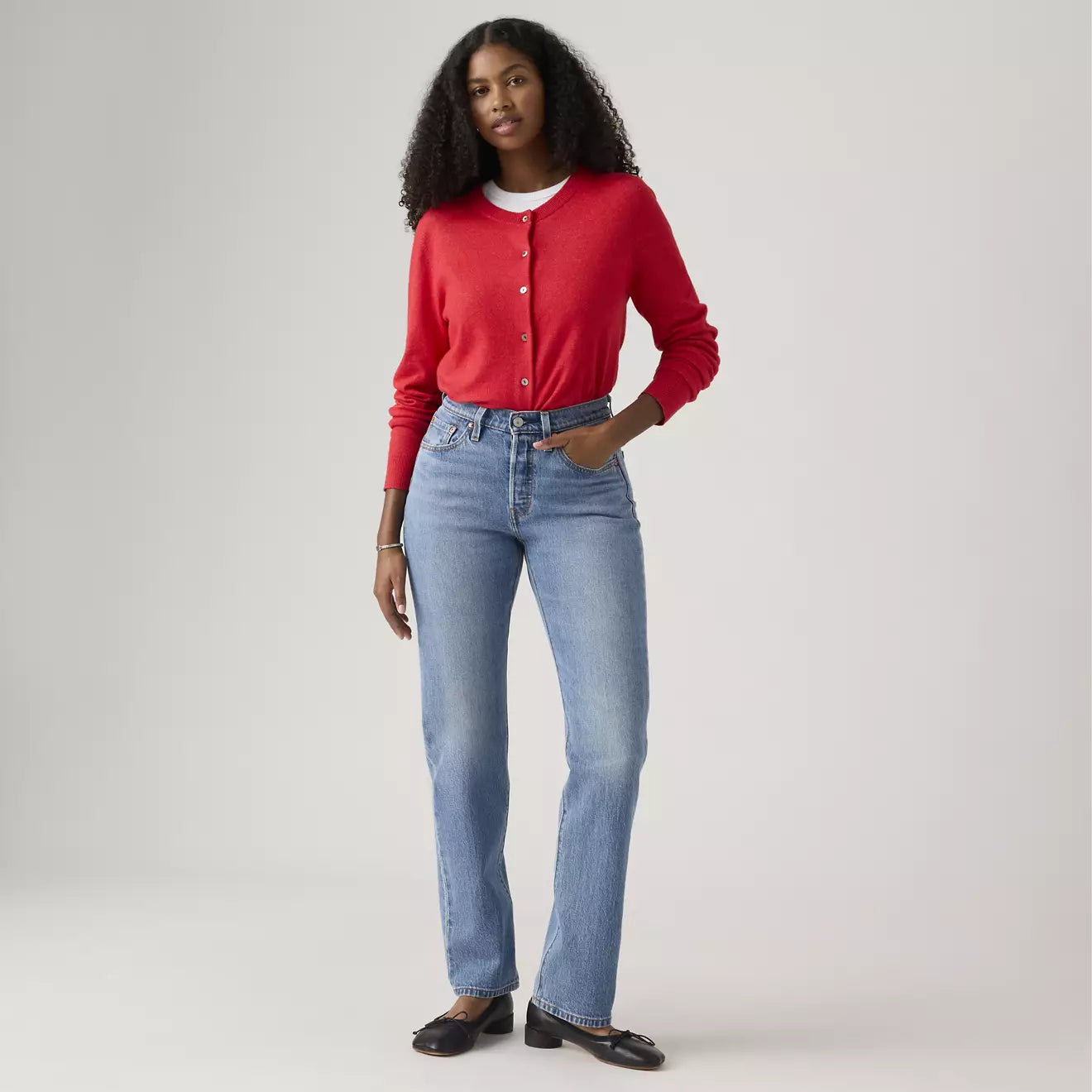 Levi's 501® Curve Women's Jeans in Lucid Dream medium wash, now available at Harbour Thread boutique 