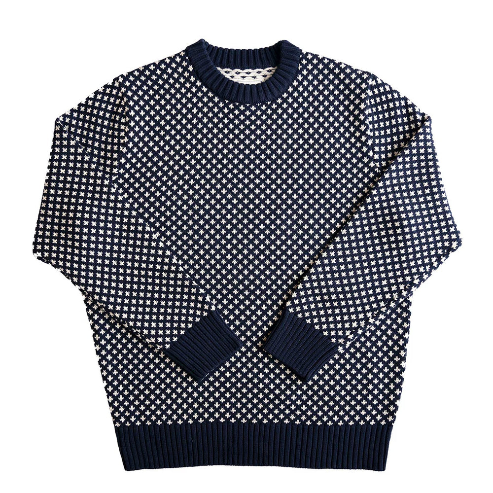 The Long Wharf Supply Men's Edgartown SeaWell Crew in the color Navy