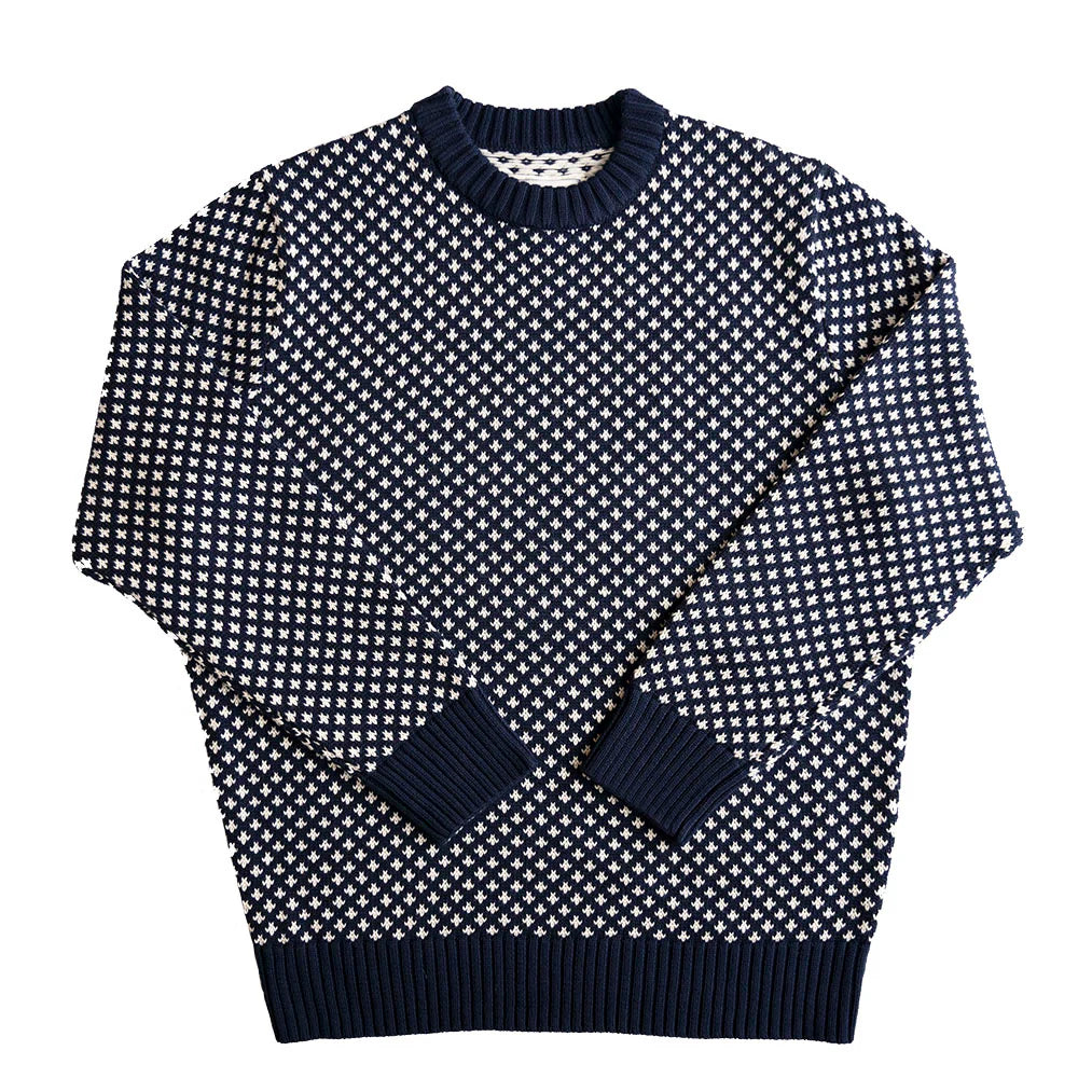 The Long Wharf Supply Men's Edgartown SeaWell Crew in the color Navy