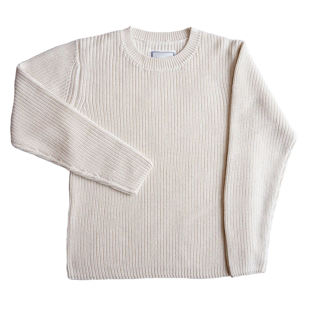 The Long Wharf Supply Women's Kennebunkport SeaWell Sweater in the color Cream