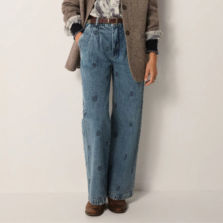 The Maison Hotel Denim Paco Pant in Hamptons Blue