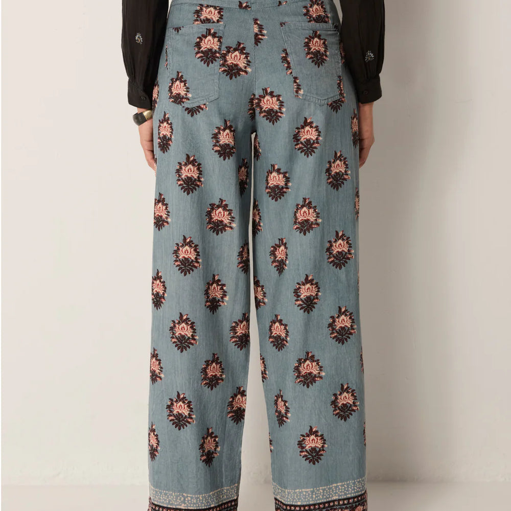 
                      
                        The Maison Hotel Cerulean Mist Jimmy Pant is cut from light micro-corduroy with easy drape.
                      
                    