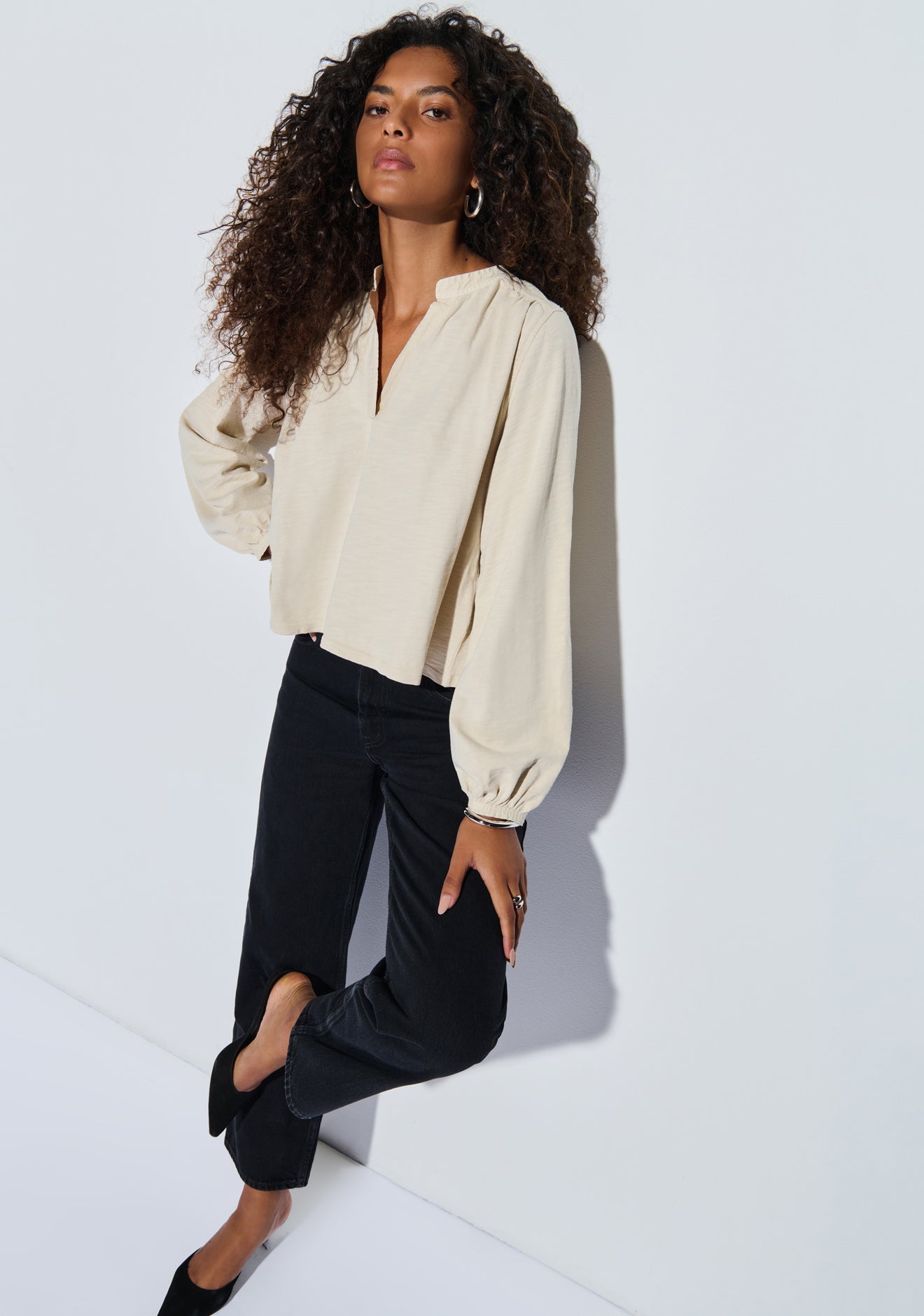 Maya V-Neck Top is a versatile staple to elevate your everyday. 