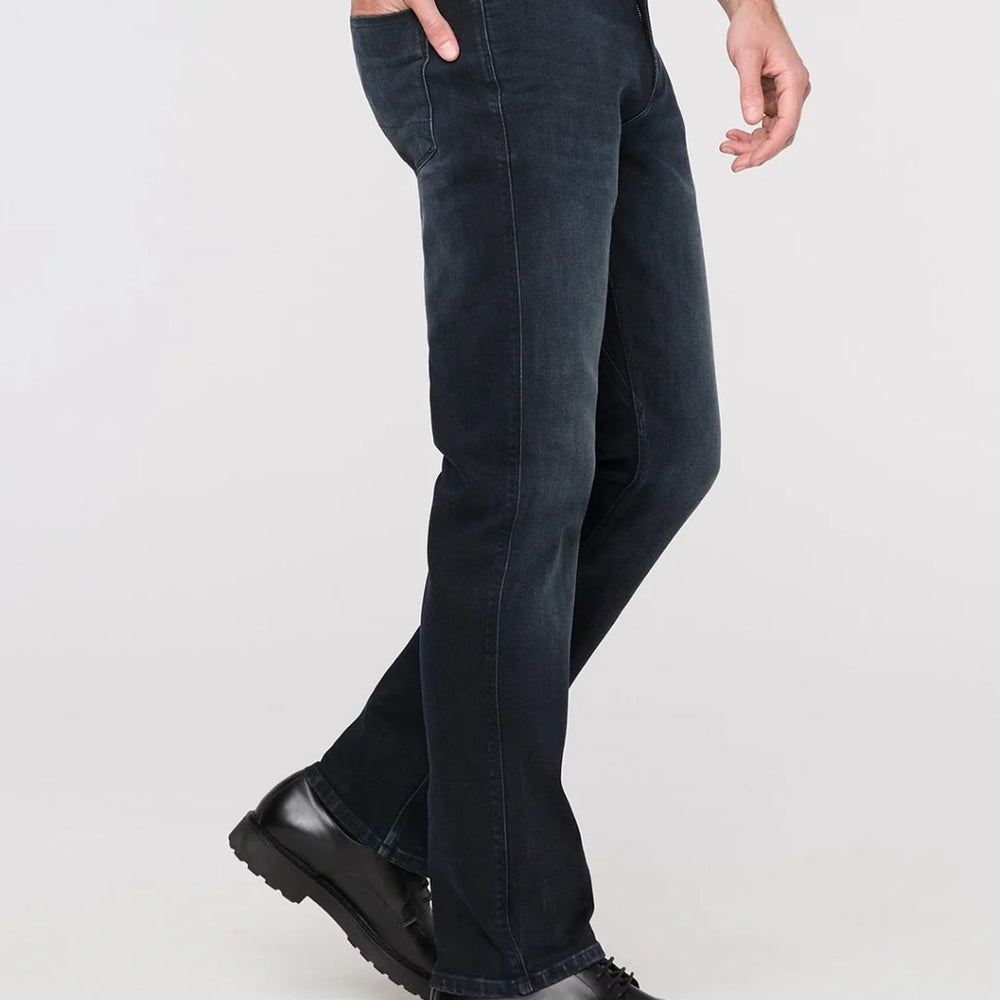 
                      
                        The DUER Performance Denim+ Slim Straight Men's Jeans in the dark wash color Carbon Stone

                      
                    