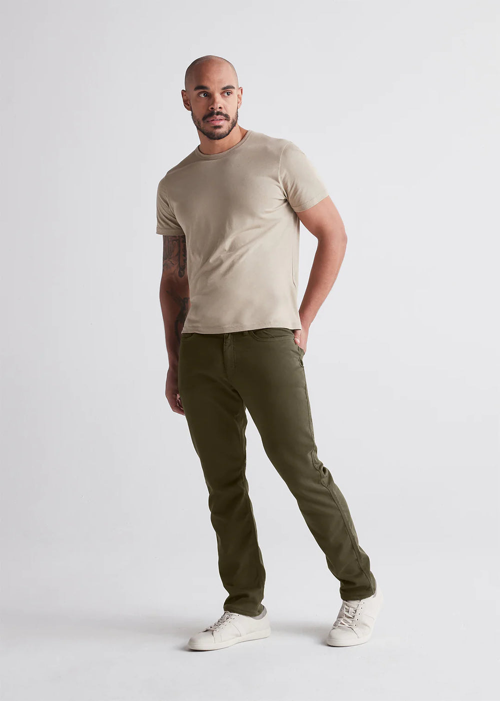 DUER No Sweat Pant Relaxed Taper - Army Green