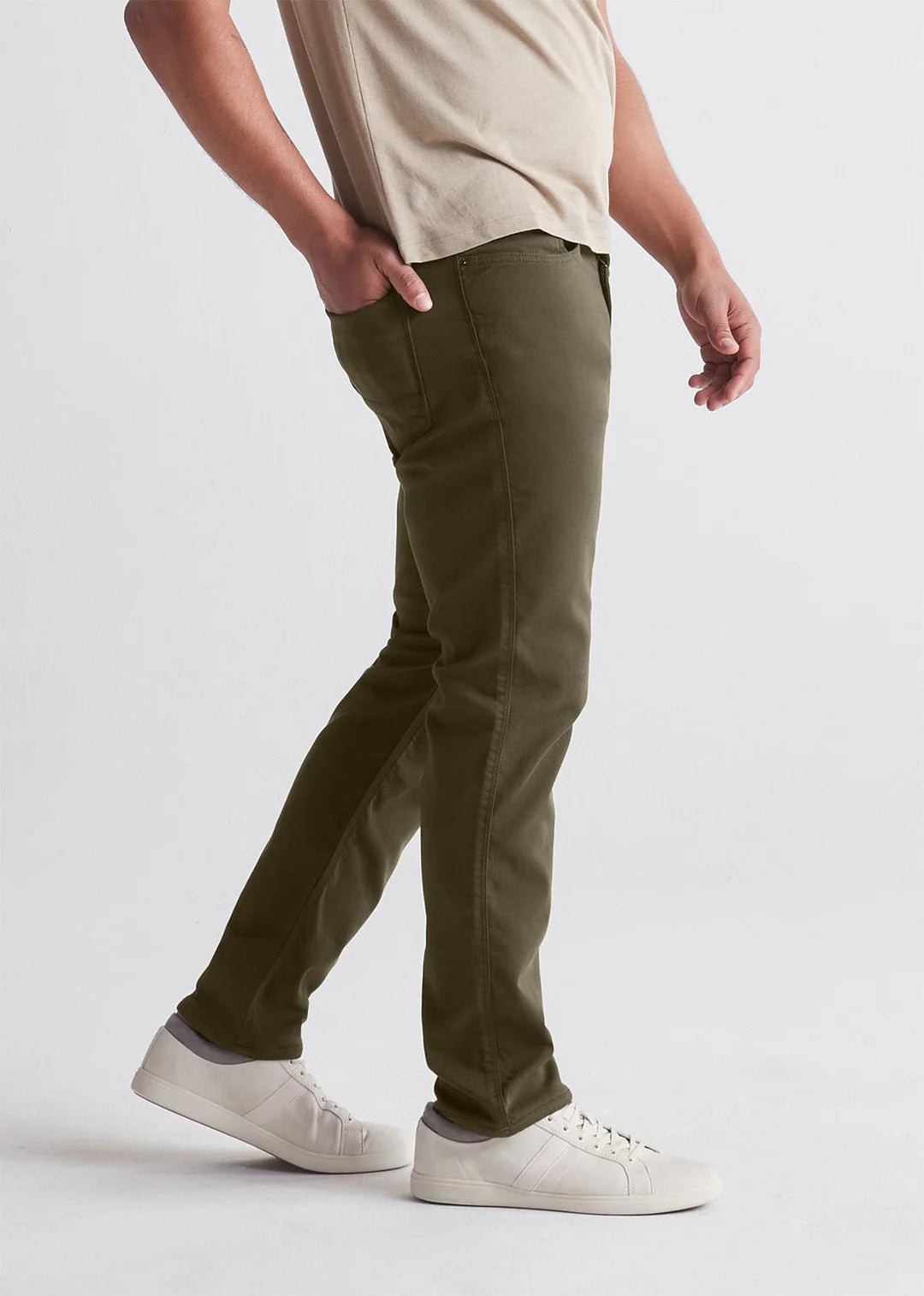 DUER No Sweat Pant Relaxed Taper - Army Green