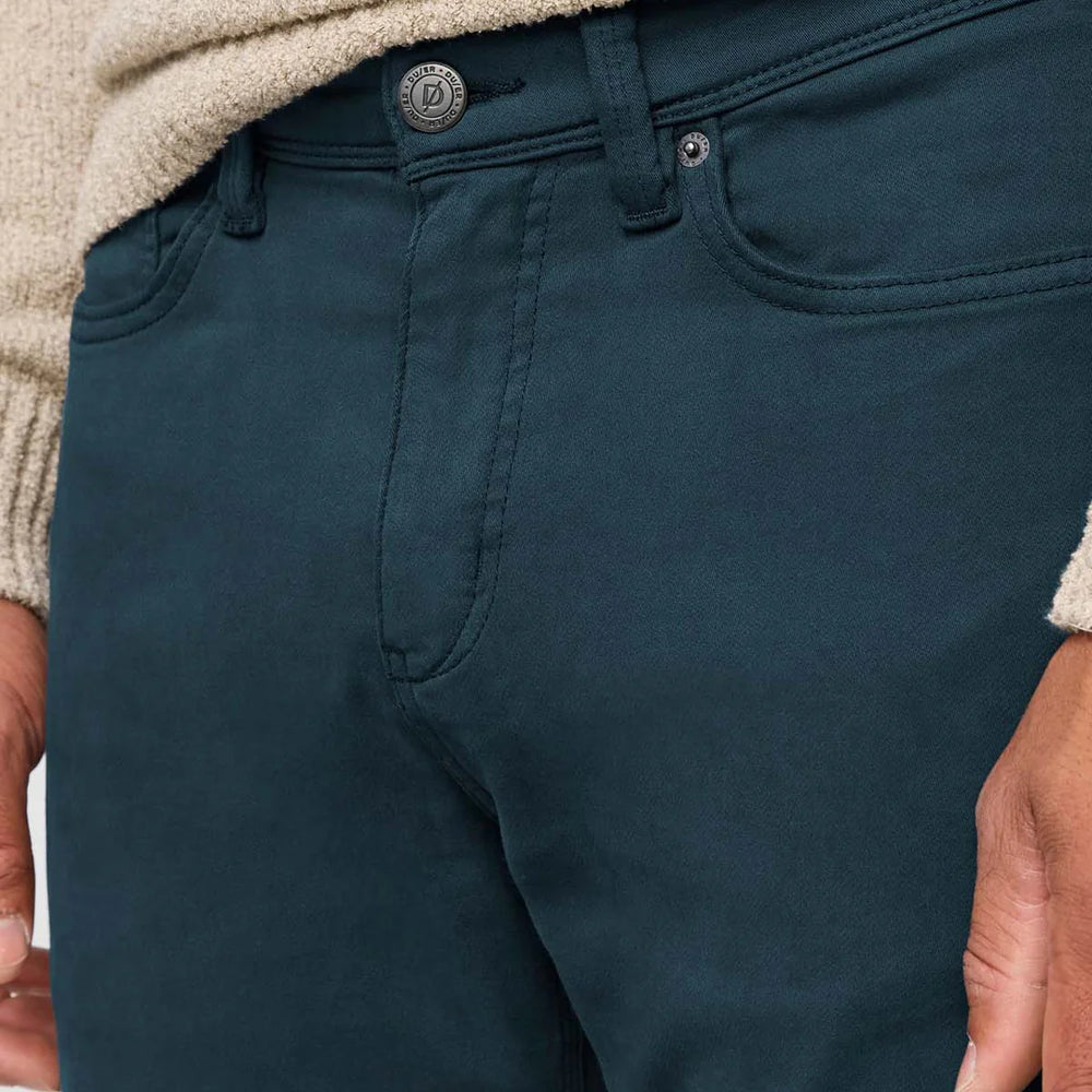 
                      
                        Front detail on the Dark Sail No Sweat Pant Relaxed Taper by DUER
                      
                    