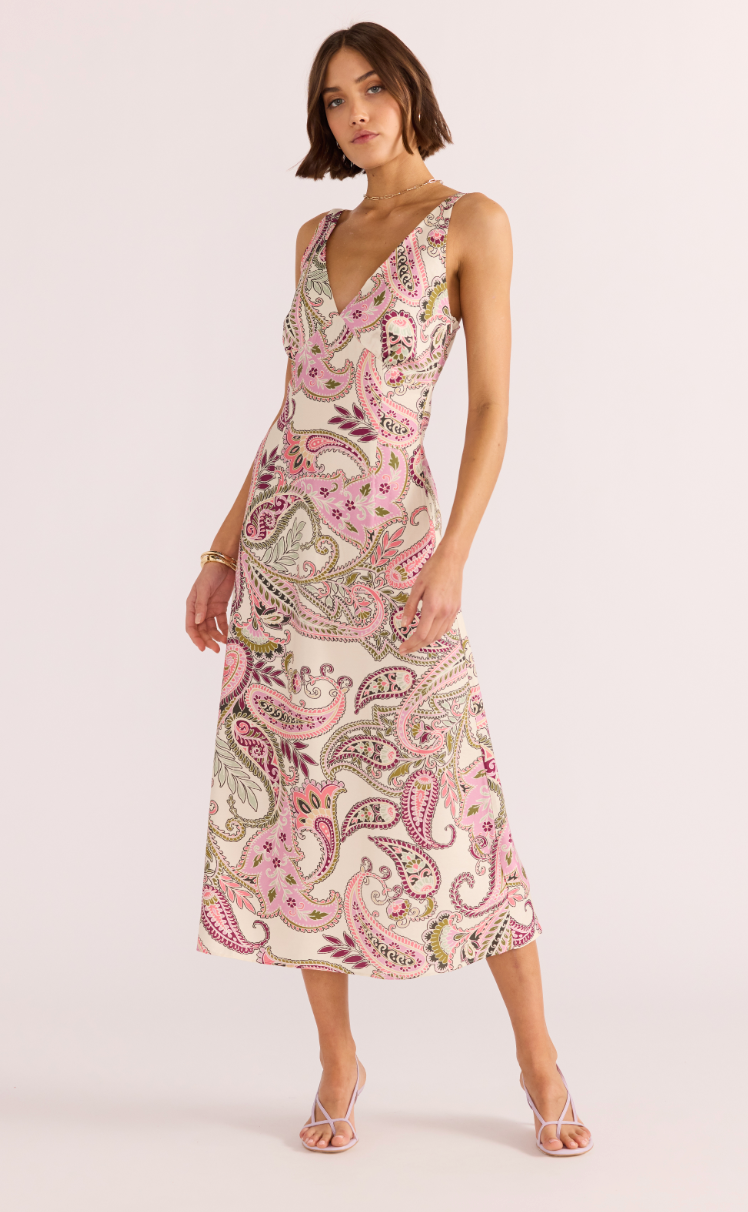 Cadence Bias Slip Midi Dress M / Paisley Cadence Bias Slip Midi Dress M / Paisley