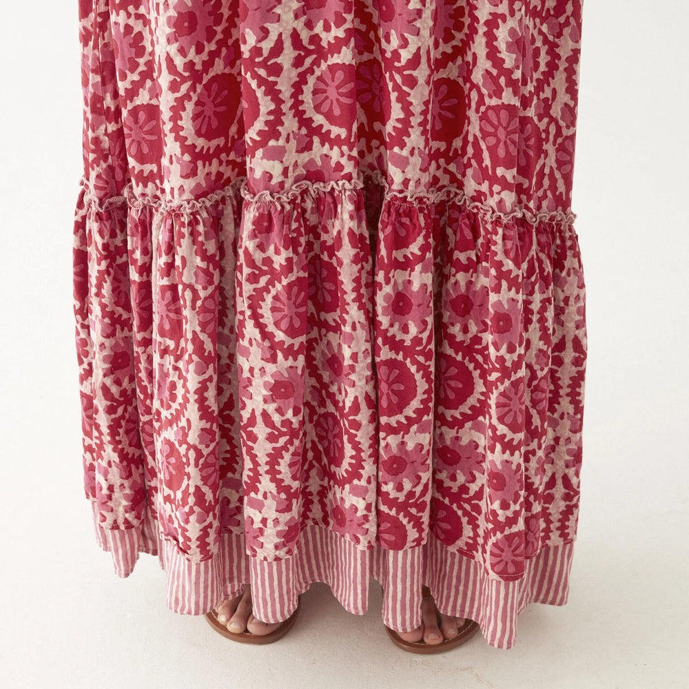 
                      
                        Tiered skirt with contrast hem
                      
                    