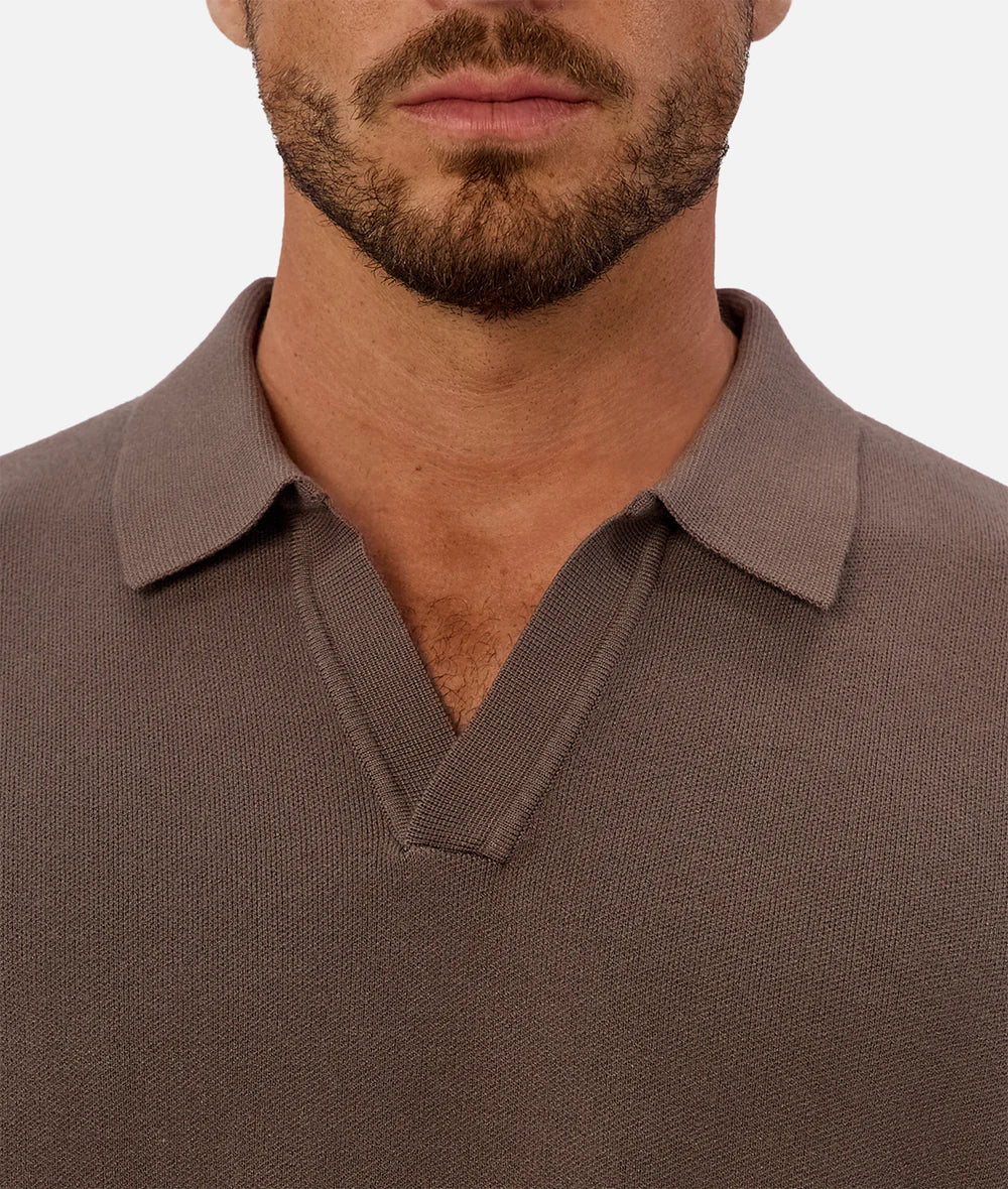 Men's brown polo