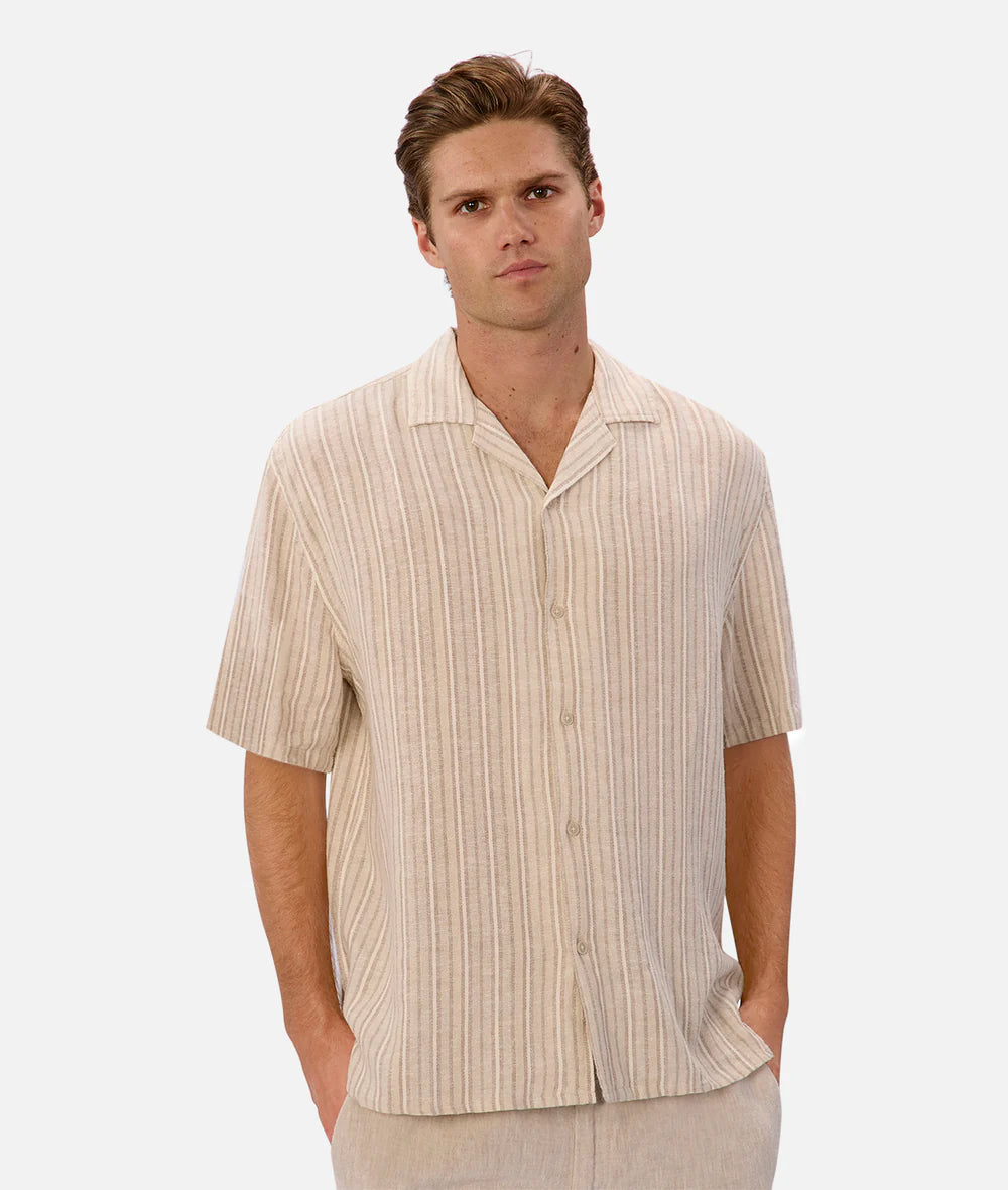 Shop the Industrie Foretta Linen Short Sleeve Shirt at Harbour Thread men's store in St. Petersburg, FL for effortless summer style. 