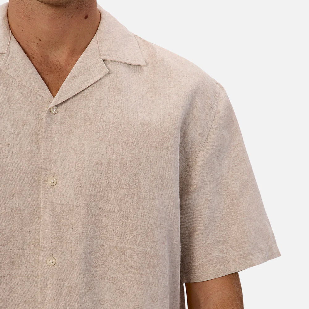 Industrie linen blend short sleeve shirt at Harbour Thread