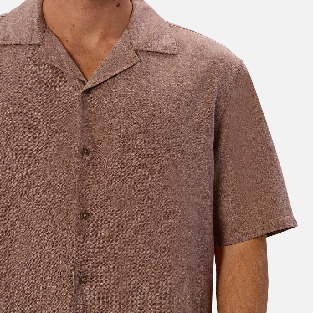 Shop this lightweight linen blend shirt from Industie at Harbour Thread to keep you cool and comfortable for the summer season. 