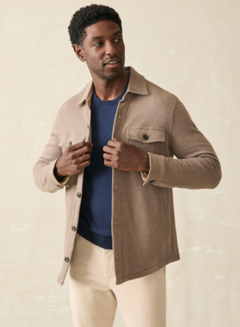 The men's Inlet Knit CPO by Faherty