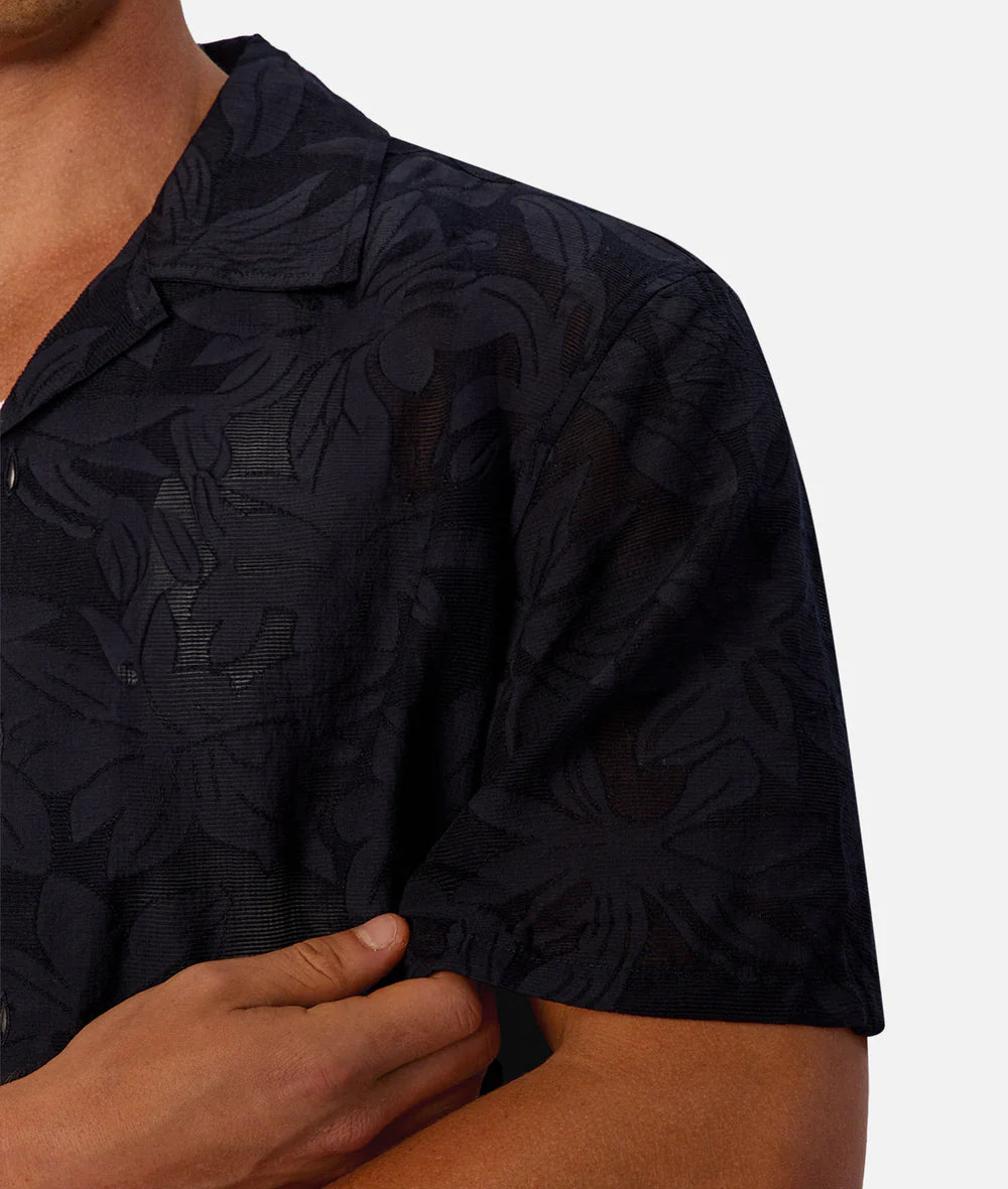 Shop men's camp collar shirts for summer at Harbour Thread in St. Pete, FL! New arrivals include the Industrie Munera Short Sleeve Shirt in Midnight. 