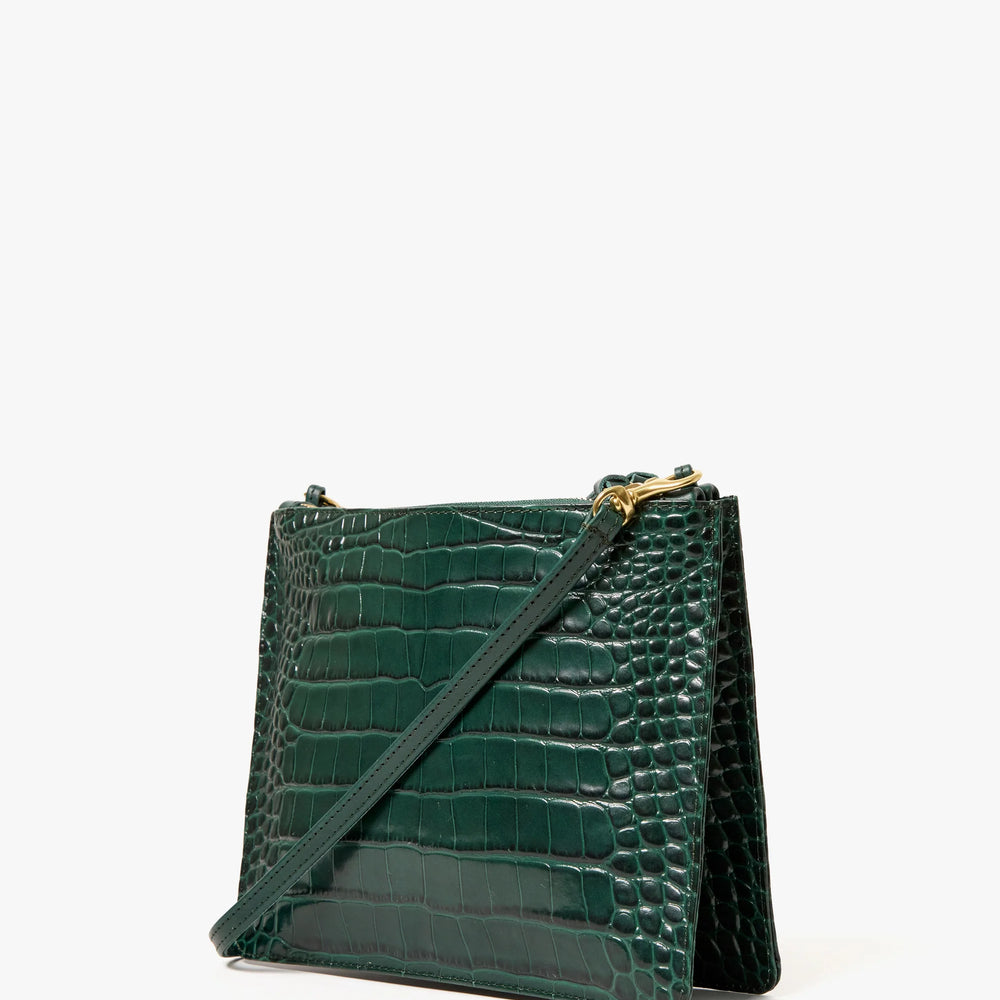 Deep Pine Embossed Croco handbag