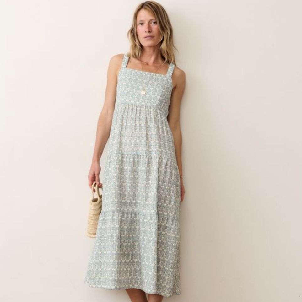 Marine Layer Alana Midi Dress, now available at Harbour Thread boutique