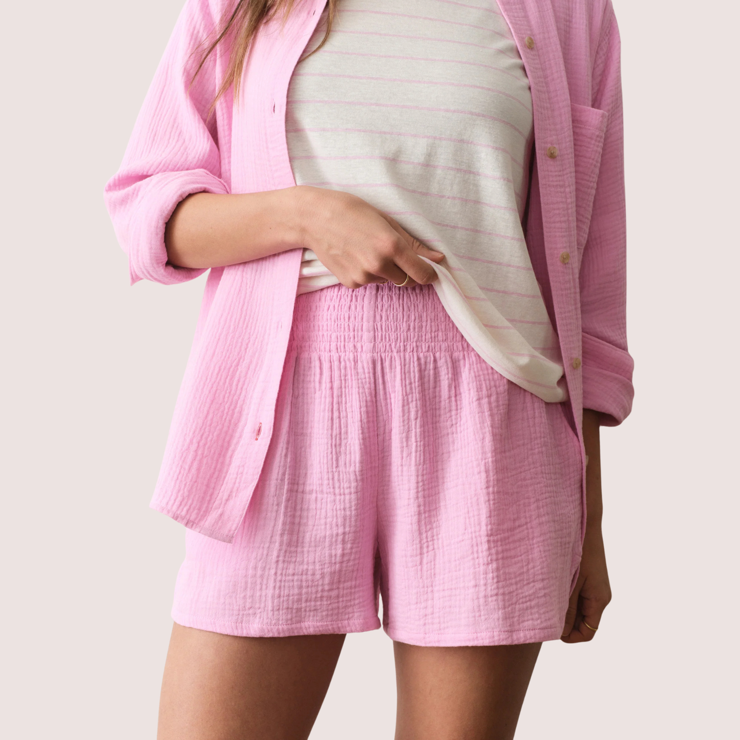 Marine Layer Women's Lavender Isla Double Cloth Short
