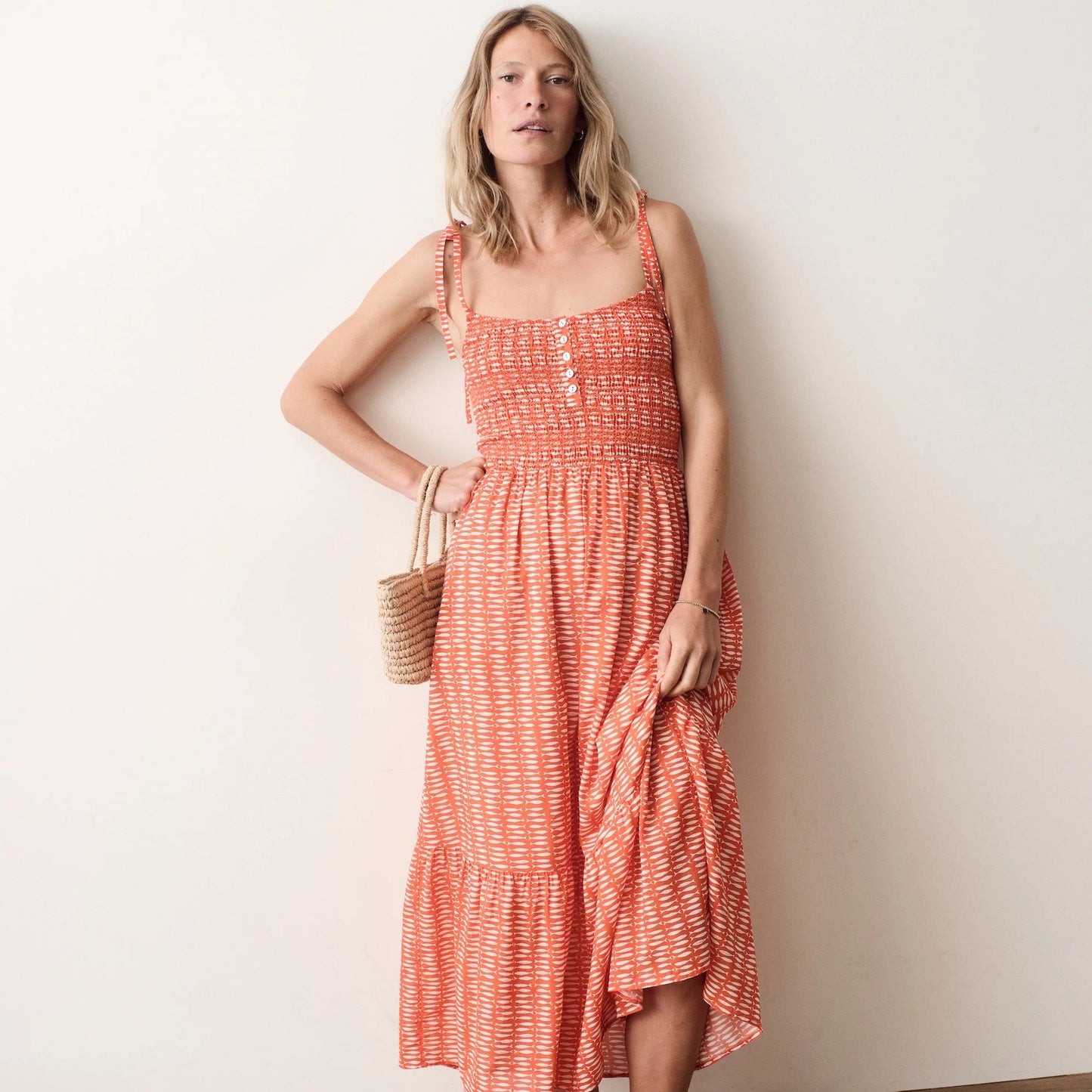 Marine Layer Carmen Smocked Dress, available now at Harbour Thread boutique
