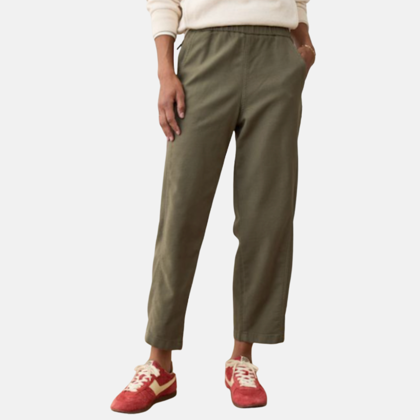 Marine Layer Green Jessie Barrel Leg Pant