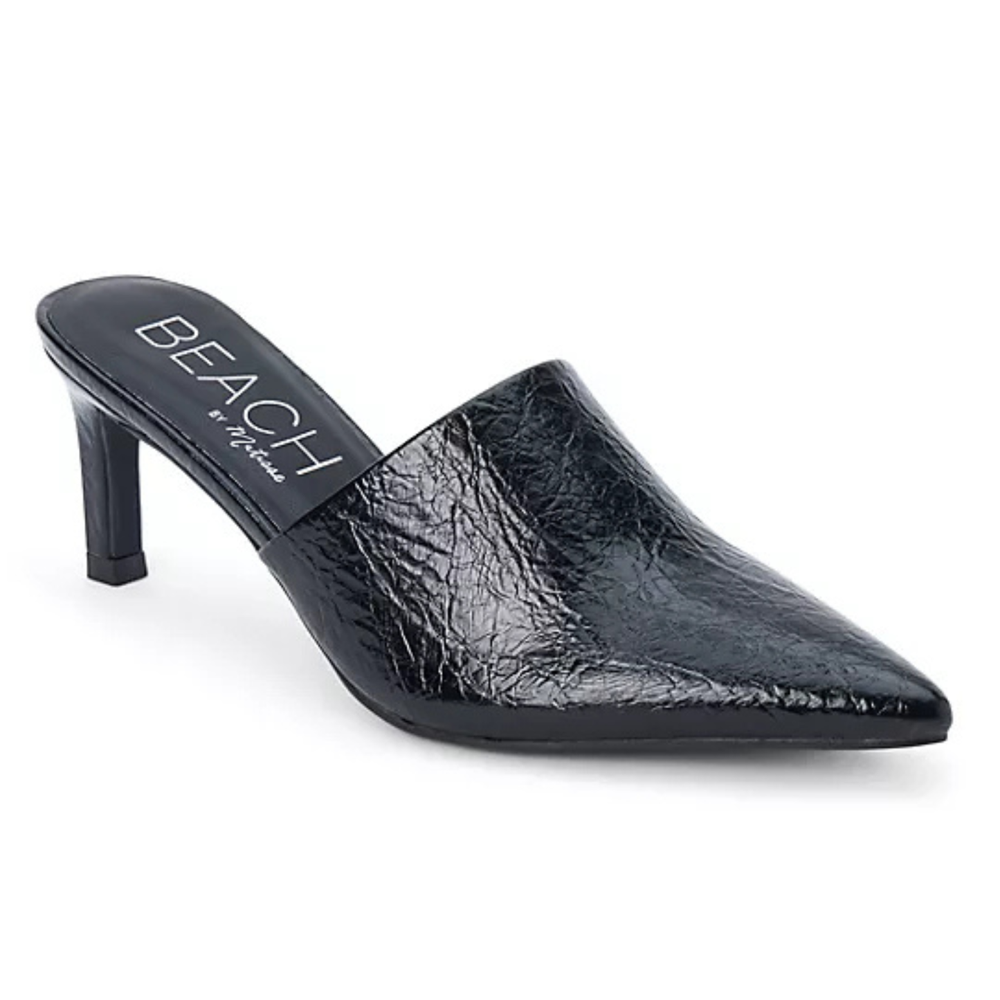 Matisse Garret Heeled Mule in Black, available now at Harbour Thread boutique