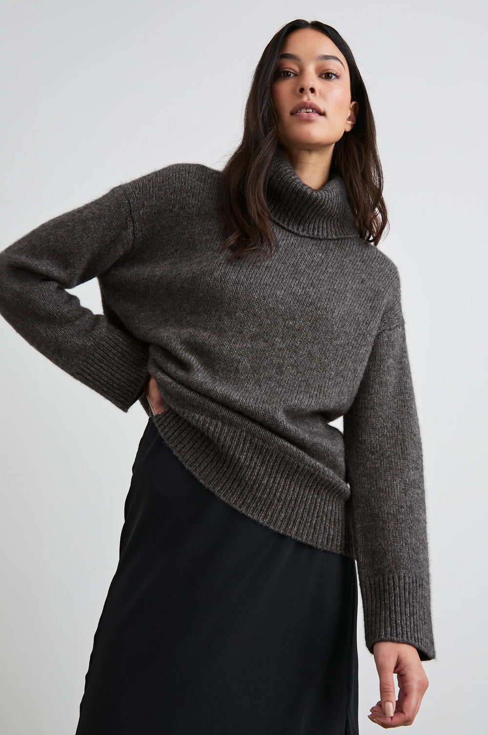 The Nadine sweater is crafted from a luxurious cashmere-silk blend