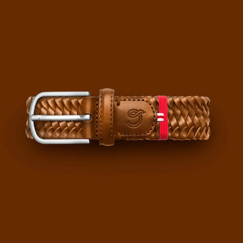 
                      
                        The La Boucle Napoli Belt in the color Camel
                      
                    