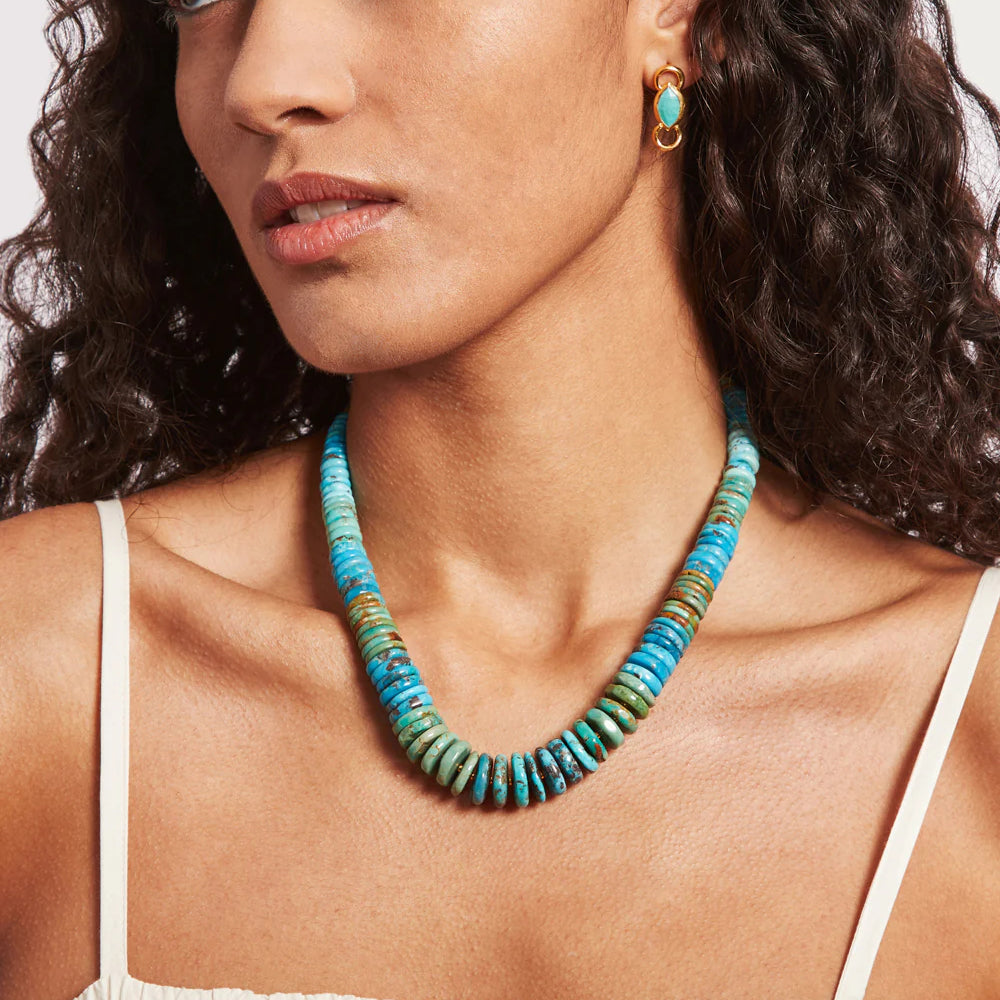 
                      
                        Woman wearing Chan Luu's Sky Necklace Turquoise
                      
                    