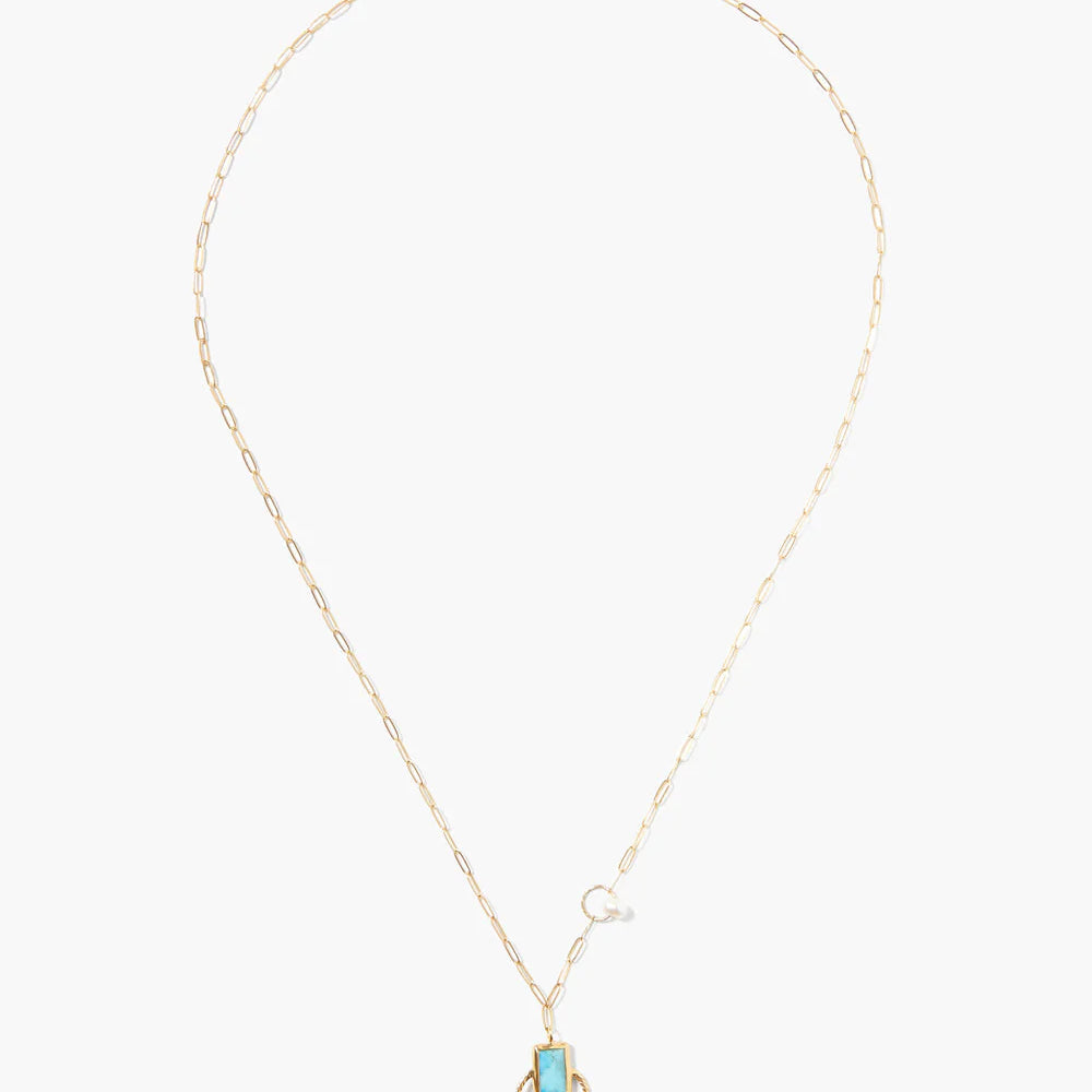 
                      
                        Chan Luu's Turquoise Mix Halo Charm Necklace
                      
                    