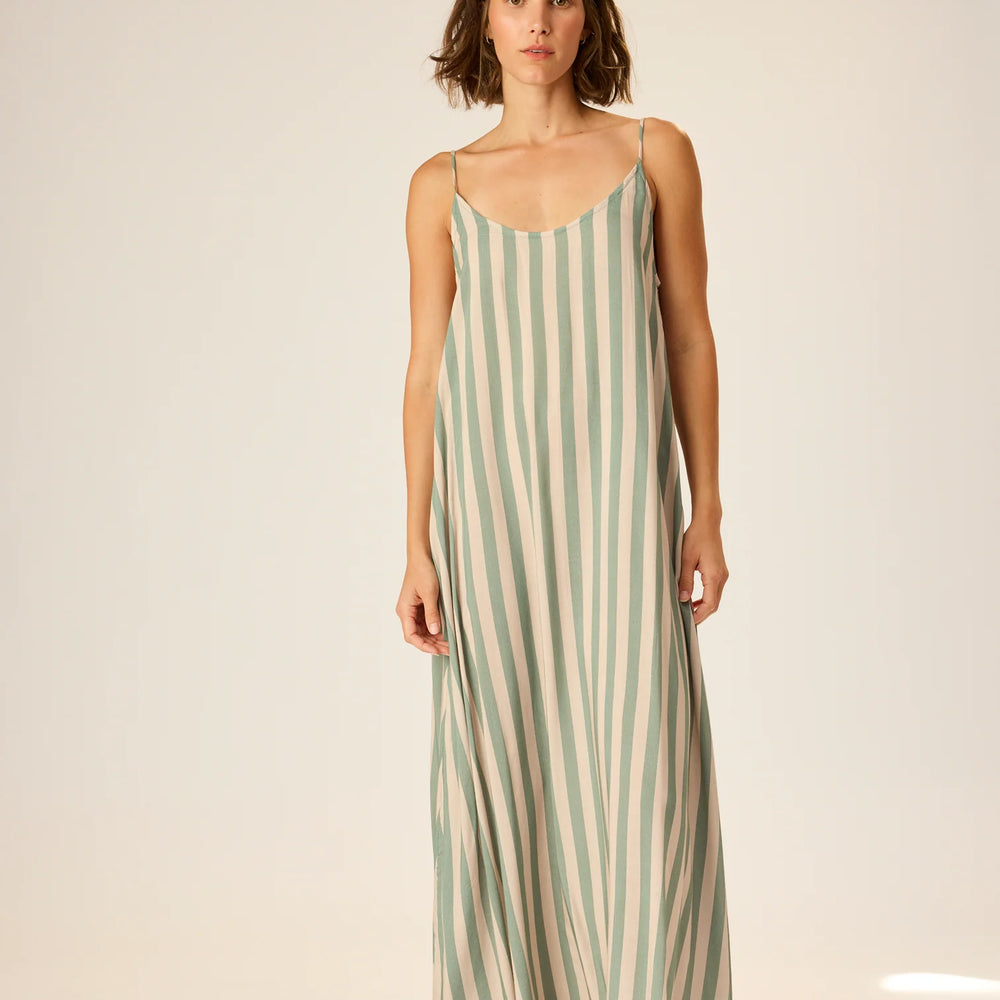 The Natalie Martin Heather Maxi in Thick Stripe Jade