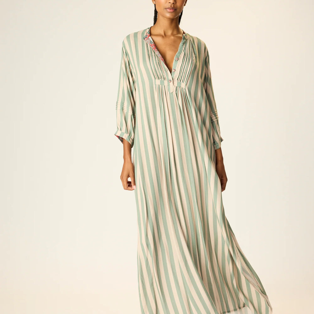 The Natalie Martin Sammie Maxi in Thick Stripe Jade