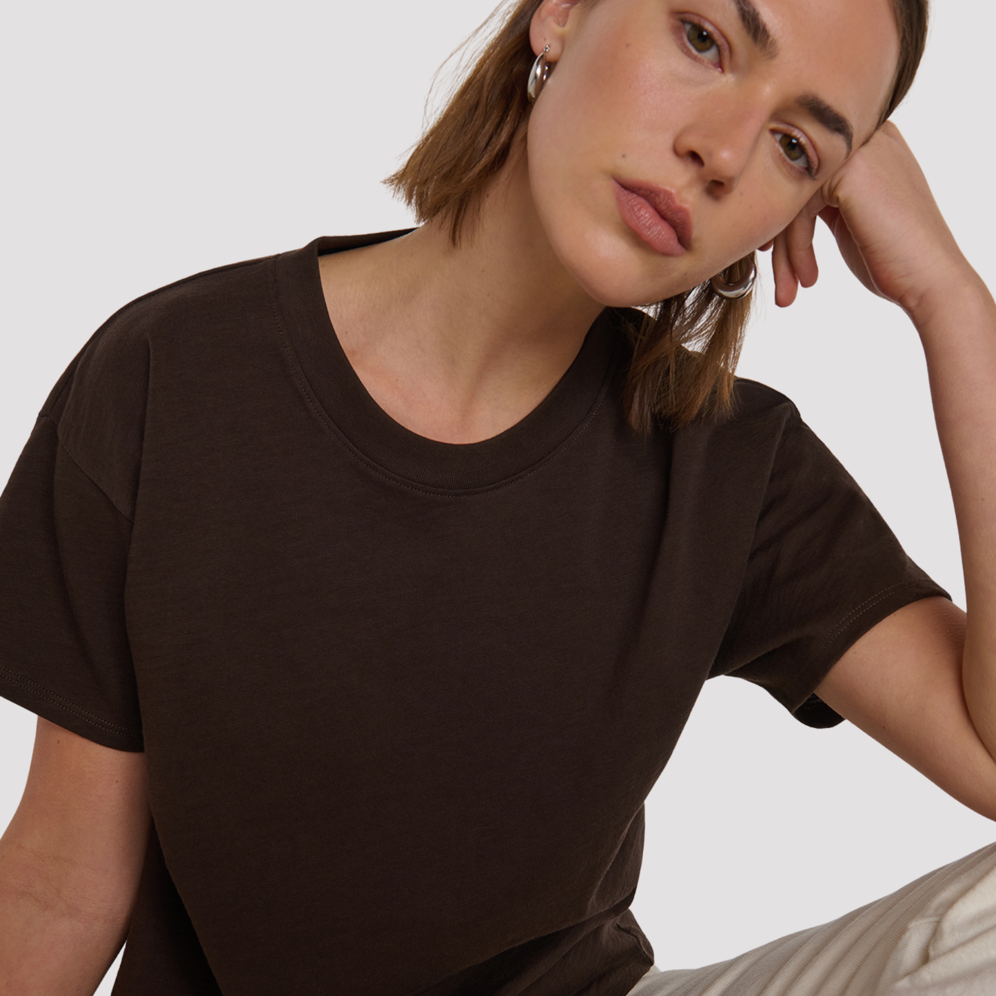 Nation LTD Jessa Tee in the color Cocoa