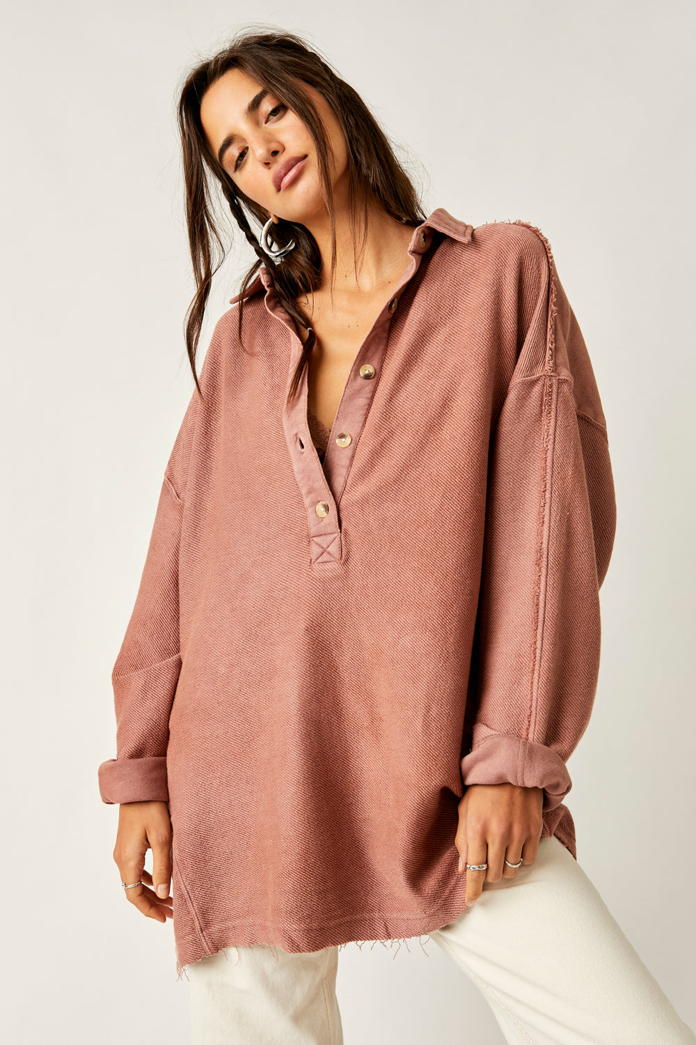 Free People Willow Polo - Antique Oak