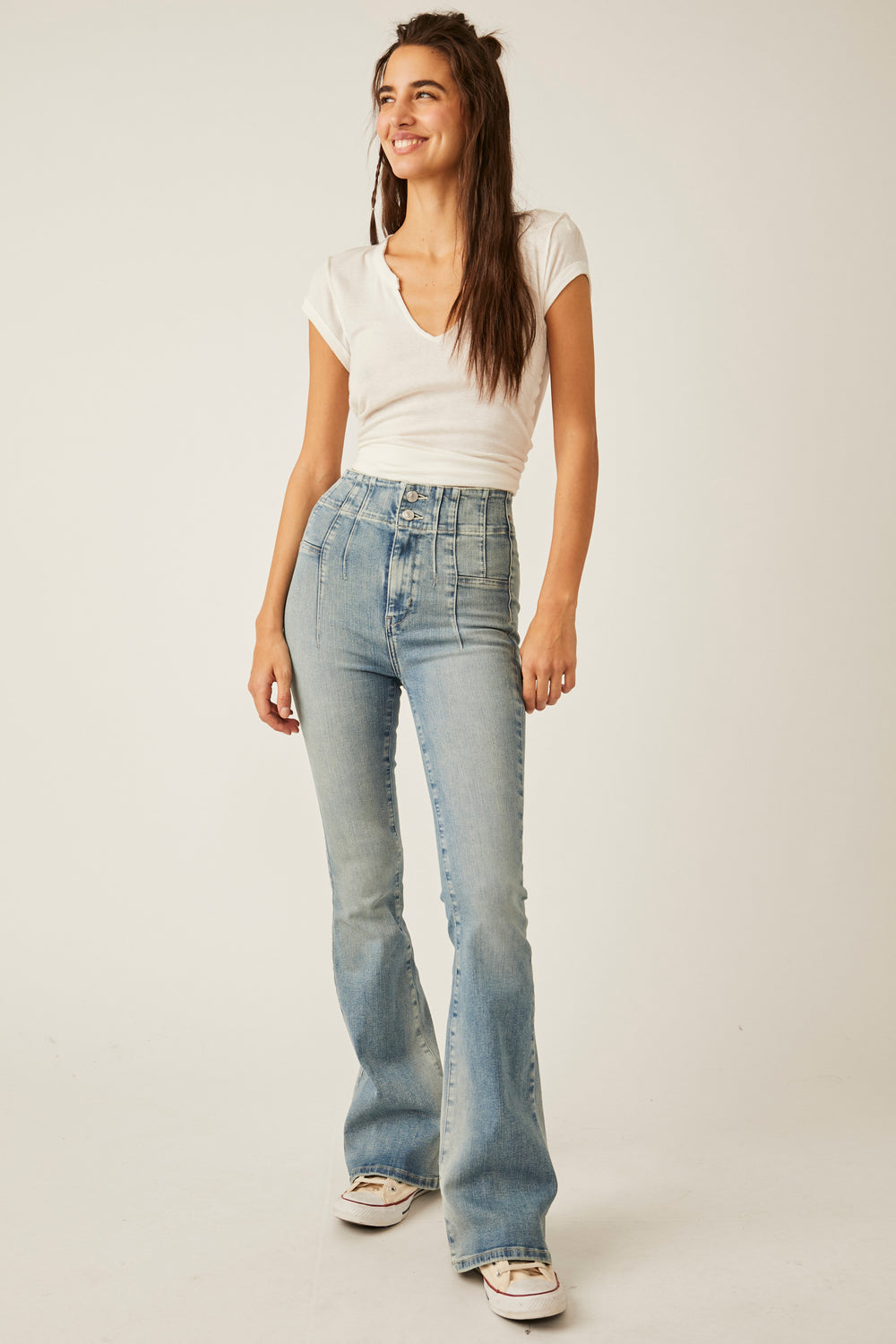 Free People Jayde Flare Jeans - Hayley Blue