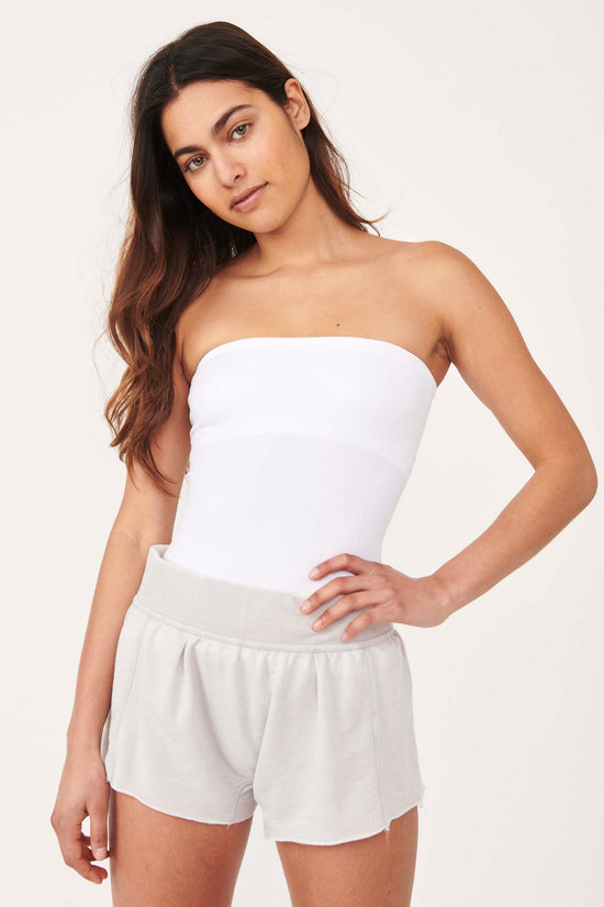 Front view of the Free People The Carrie Tube in the color White
