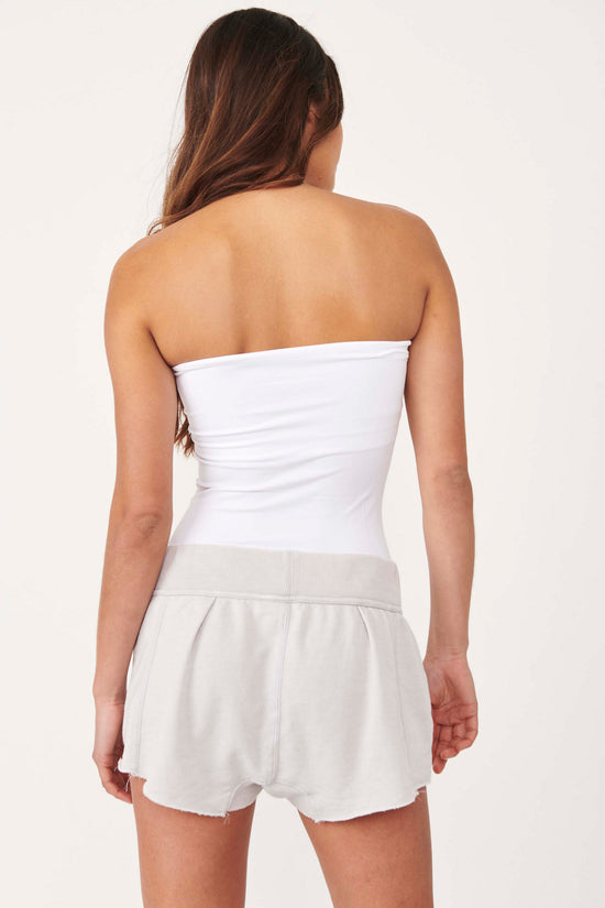Back view of the Free People The Carrie Tube in the color White